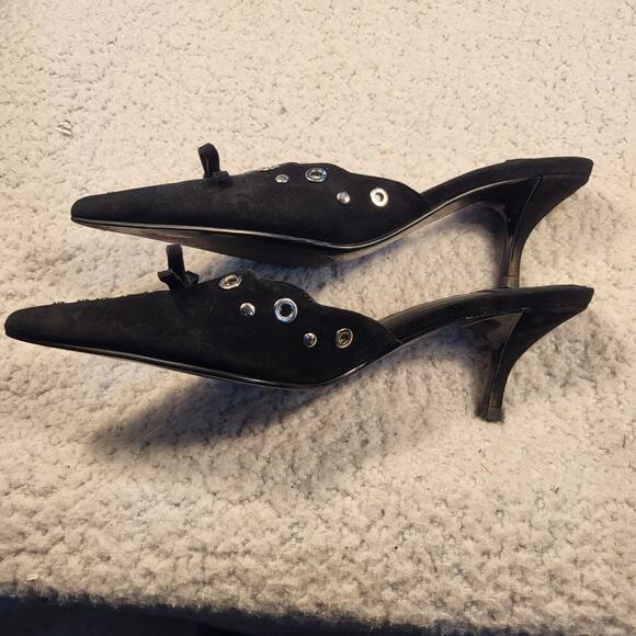 Jeffrey Campbell Gratis pointed-toe mule black suede Womens size 6 - Picture 3 of 9